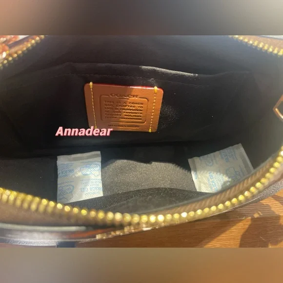 NWT Coach Teri Shoulder Bag In Signature Canvas Pumpkin Halloween Print CCE71 - Picture 12 of 15